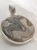 Crazy Lace Agate Pendant in Sterling Silver